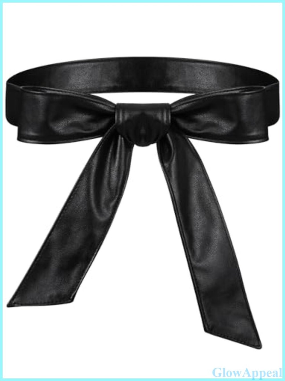 PU Leather Wrap Belt Obi Tie Waist Sash for Dress